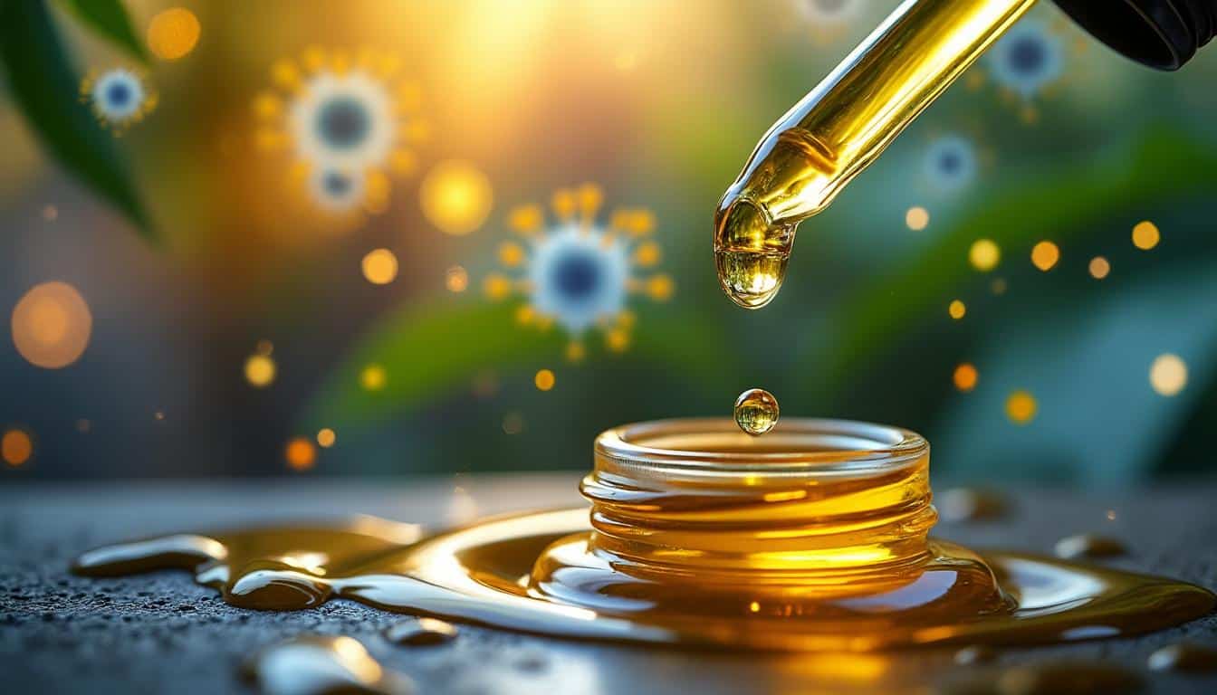 Illustration: Mécanismes d’action de l’huile de CBD 20 % sur l’organisme