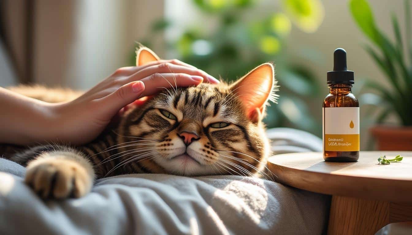 Illustration: Les bienfaits potentiels de l’huile de CBD chez le chat